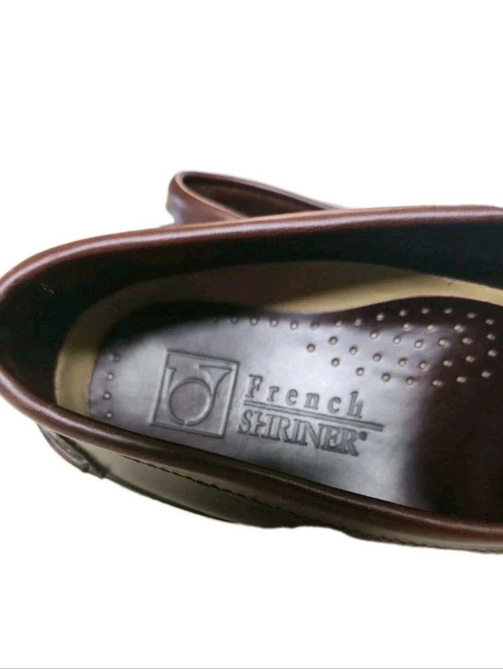 Vintage French Shriner Men's Size 11M Brown Leather Kiltie Tassel Loafer 90's